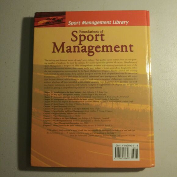 Foundations of Sport Management, Hardcover by Gillentine, Andy (EDT); Crow, R... - Picture 2 of 5